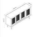 Ver imagem 3 de Buffet Detroit 04 Portas Nature - Tebarrot