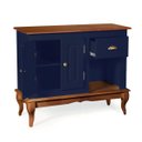 Ver imagem 4 de Gabinete para Banheiro 2 Portas 1 Gaveta e Nicho Dália 3058 - Azul Petróleo/imbuia Glazer