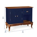 Ver imagem 5 de Gabinete para Banheiro 2 Portas 1 Gaveta e Nicho Dália 3058 - Azul Petróleo/imbuia Glazer