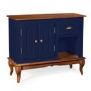Ver imagem 1 de Gabinete para Banheiro 2 Portas 1 Gaveta e Nicho Dália 3058 - Azul Petróleo/imbuia Glazer