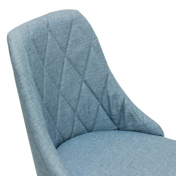 Kit 2 Cadeiras de Madeira Ferrugine No Tecido Linho Azul - 4
