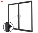 Ver imagem 3 de Janela de Correr Alumínio Preto 02 Folhas Fit - 100x120