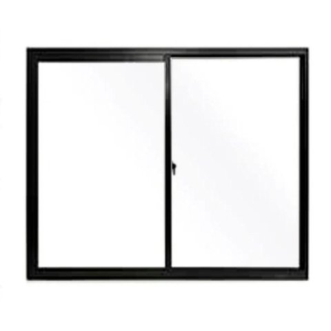 Janela de Correr Alumínio Preto 02 Folhas Fit - 100x120