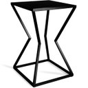 Ver imagem 1 de Mesa de Canto Lateral Alta Quadrada para Sala Austria - Preta