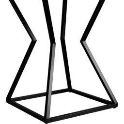 Mesa de Canto Lateral Alta Quadrada para Sala Austria - Preta - 3