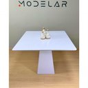 Ver imagem 3 de Mesa de Jantar Loft 6 Lugares Quadrada MDF 140x140cm Laqueado Modelar Art Moveis