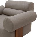 Ver imagem 2 de Kit 02 Poltronas Decorativas Orgânica Sala Living Pés Madeira Orpheu L02 Bouclê Bege - Lyam Decor
