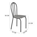 Ver imagem 4 de Kit 8 Cadeiras de Cozinha Texas Estampado Grafiato Pés de Ferro Cromo Preto - Pallazio
