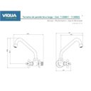 Ver imagem 2 de Torneira Cozinha Parede Bica Longa Branca Marujá 1130802 Viqua