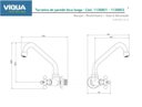 Ver imagem 2 de Torneira Cozinha Parede Bica Longa Branca Marujá 1130802 Viqua