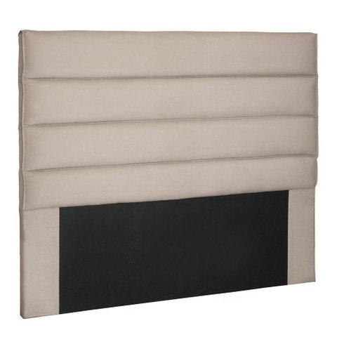Cabeceira Estofada Box Casal King Size 195cm Suede Bege