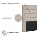 Ver imagem 3 de Cabeceira Estofada Box Casal King Size 195cm Suede Bege