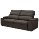 Ver imagem 5 de Sofá Retrátil Reclinável para Sala 3 Lugares 230cm Nour F04 Veludo Marrom Escuro - Lyam Decor