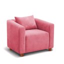 Ver imagem 1 de Poltrona Decorativa Helena Suede Pink - Inova Decorações