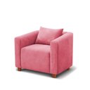 Ver imagem 2 de Poltrona Decorativa Helena Suede Pink - Inova Decorações