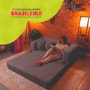 Ver imagem 7 de Sofá Cama Hali 1,88m Xpand Tech Tecido Bouclê Cinza Escuro Cama Inbox