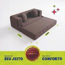 Ver imagem 4 de Sofá Cama Hali 1,88m Xpand Tech Tecido Bouclê Cinza Escuro Cama Inbox