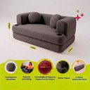 Ver imagem 2 de Sofá Cama Hali 1,88m Xpand Tech Tecido Bouclê Cinza Escuro Cama Inbox