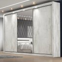 Ver imagem 1 de Guarda-Roupa Casal com Espelho 3 Portas de Correr Toronto