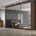 Ver imagem 1 de Guarda-Roupa Casal com Espelho 3 Portas Toronto