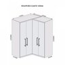 Guarda-Roupa Casal de Canto 4 Portas 4 Gavetas Viena - 5