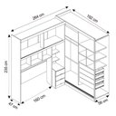 Ver imagem 5 de Guarda-Roupa Casal com Espelho 4 Portas com Cabeceira de Casal Firenze