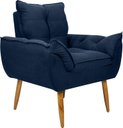 Ver imagem 1 de Poltrona Decorativa Opala Suede Azul