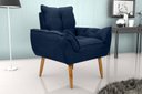 Ver imagem 2 de Poltrona Decorativa Opala Suede Azul