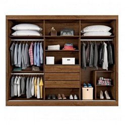 Guarda-Roupa Casal com Espelho 3 Portas Napoli - 4 Guarda-Roupa Casal com Espelho 3 Portas Napoli - 4