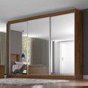 Ver imagem 2 de Guarda-Roupa Casal com Espelho 3 Portas Napoli