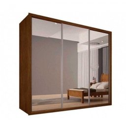 Guarda-Roupa Casal com Espelho 3 Portas Napoli - 3 Guarda-Roupa Casal com Espelho 3 Portas Napoli - 3