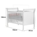 Ver imagem 4 de Berço Americano Slim branco Acetinado - Tigus Baby
