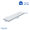 Ver imagem 4 de Kit 2 Prateleira Branca 40X10 + Suporte Flutuante Mdf Organizadora Decoração Cozinha Banheiro Sala