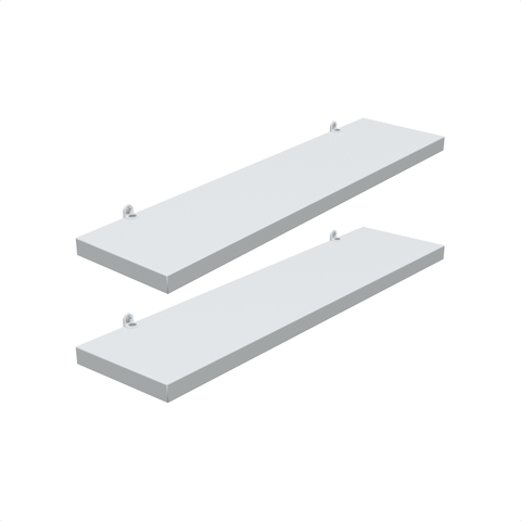 Kit 2 Prateleira Branca 40X10 + Suporte Flutuante Mdf  Organizadora Decoração Cozinha Banheiro Sala