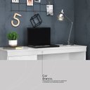 Ver imagem 6 de Mesa Escrivaninha Vitoria 1,20 M 1 Porta 1 Gaveta - Escritório Home Office - Demobile:branco