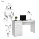 Ver imagem 7 de Mesa Escrivaninha Vitoria 1,20 M 1 Porta 1 Gaveta - Escritório Home Office - Demobile:branco