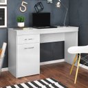 Ver imagem 1 de Mesa Escrivaninha Vitoria 1,20 M 1 Porta 1 Gaveta - Escritório Home Office - Demobile:branco