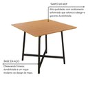 Ver imagem 7 de Conjunto Sala de Jantar 90x90 Ilhabela 4 Cad Preto C- Creme