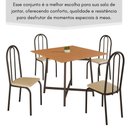 Ver imagem 3 de Conjunto Sala de Jantar 90x90 Ilhabela 4 Cad Preto C- Creme