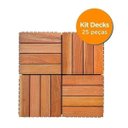 Ver imagem 3 de Kit Deck em Placa de Madeira Modular Base Plástica 30x30cm com 25 Placas Madersilva