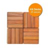 Kit Deck em Placa de Madeira Modular Base Plástica 30x30cm com 25 Placas Madersilva - 3