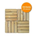 Ver imagem 3 de Kit Deck em Placa de Madeira Modular Base Plástica 30cmx30cm com 25 Placas Madersilva