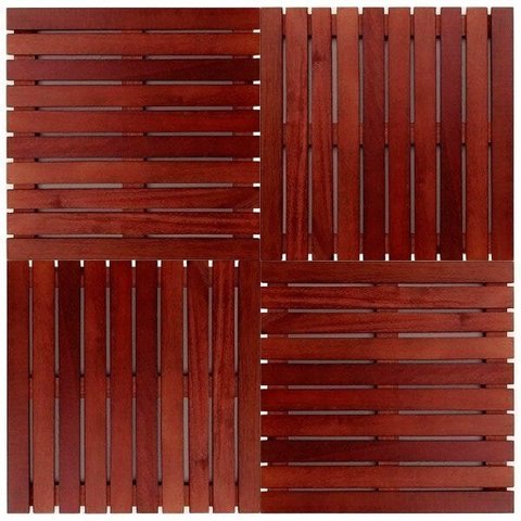 Kit Deck em Placa de Madeira Modular 50cmx50cm com 12 Placas Madersilva