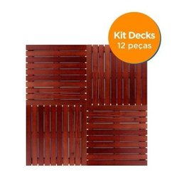 Kit Deck em Placa de Madeira Modular 50cmx50cm com 12 Placas Madersilva - 3