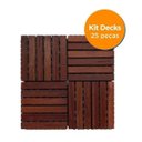 Ver imagem 3 de Kit Deck em Placa de Madeiramodular Base Plástica 30x30cm com 25 Placasmadersilva Marrom Madersilva