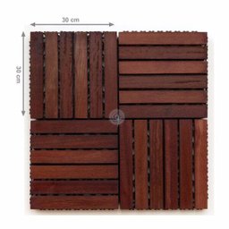 Kit Deck em Placa de Madeira Modular Base Plástica 30x30cm com 25 Placas Madersilva - 4