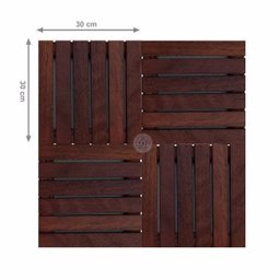 Kit Deck em Placa de Madeira Modular 30cmx30cm com 20 Placas Madersilva - 5