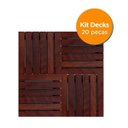 Ver imagem 3 de Kit Deck em Placa de Madeira Modular 30cmx30cm com 20 Placas Madersilva