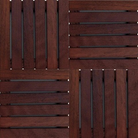 Kit Deck em Placa de Madeira Modular 30cmx30cm com 20 Placas Madersilva