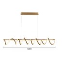 Ver imagem 4 de Lustre Pendente Led 125w Espiral Long 120cm Dourado 3000k Bivolt
